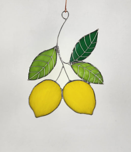 Hanging Lemons Stained Glass