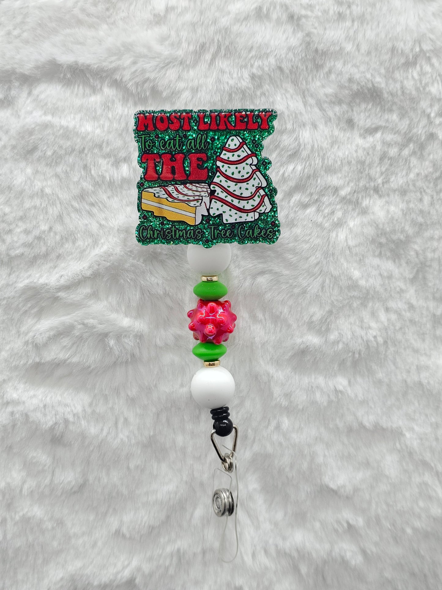 Most Likely to Eat Christmas Trees Badge Reel