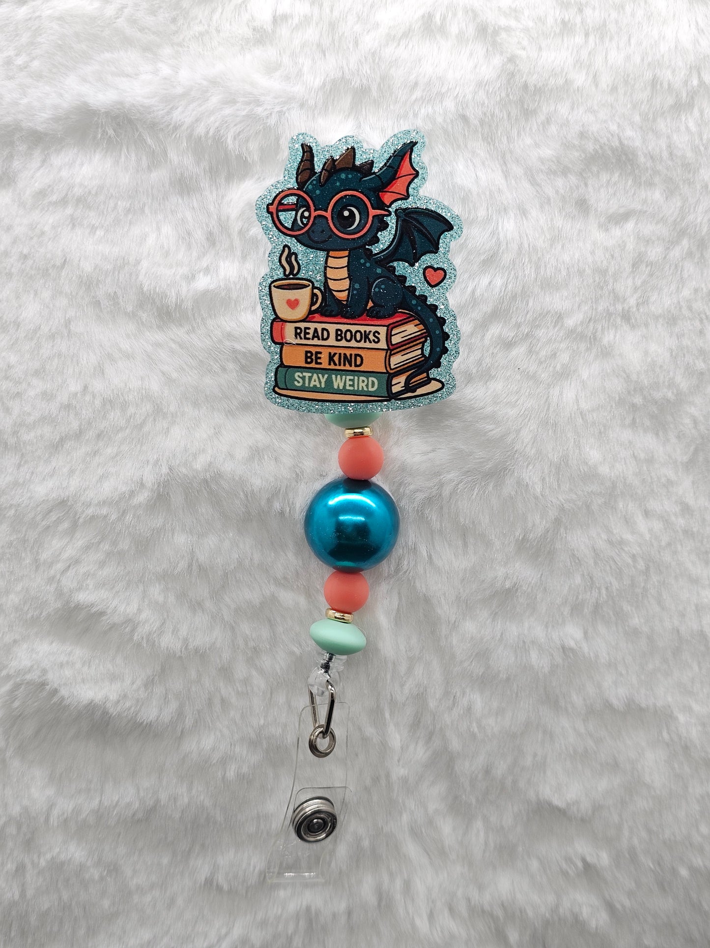 Dragon with Books Badge Reel