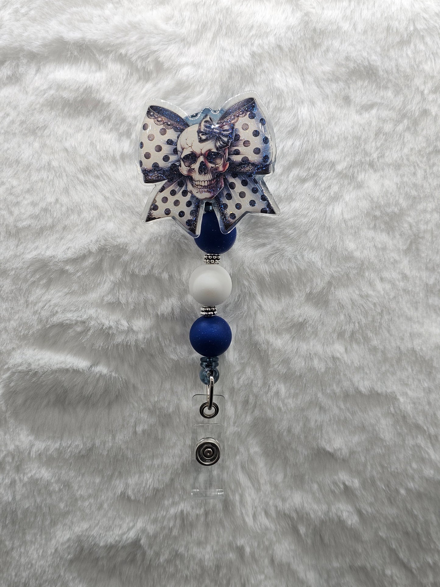 Skull and Bow Badge Reel