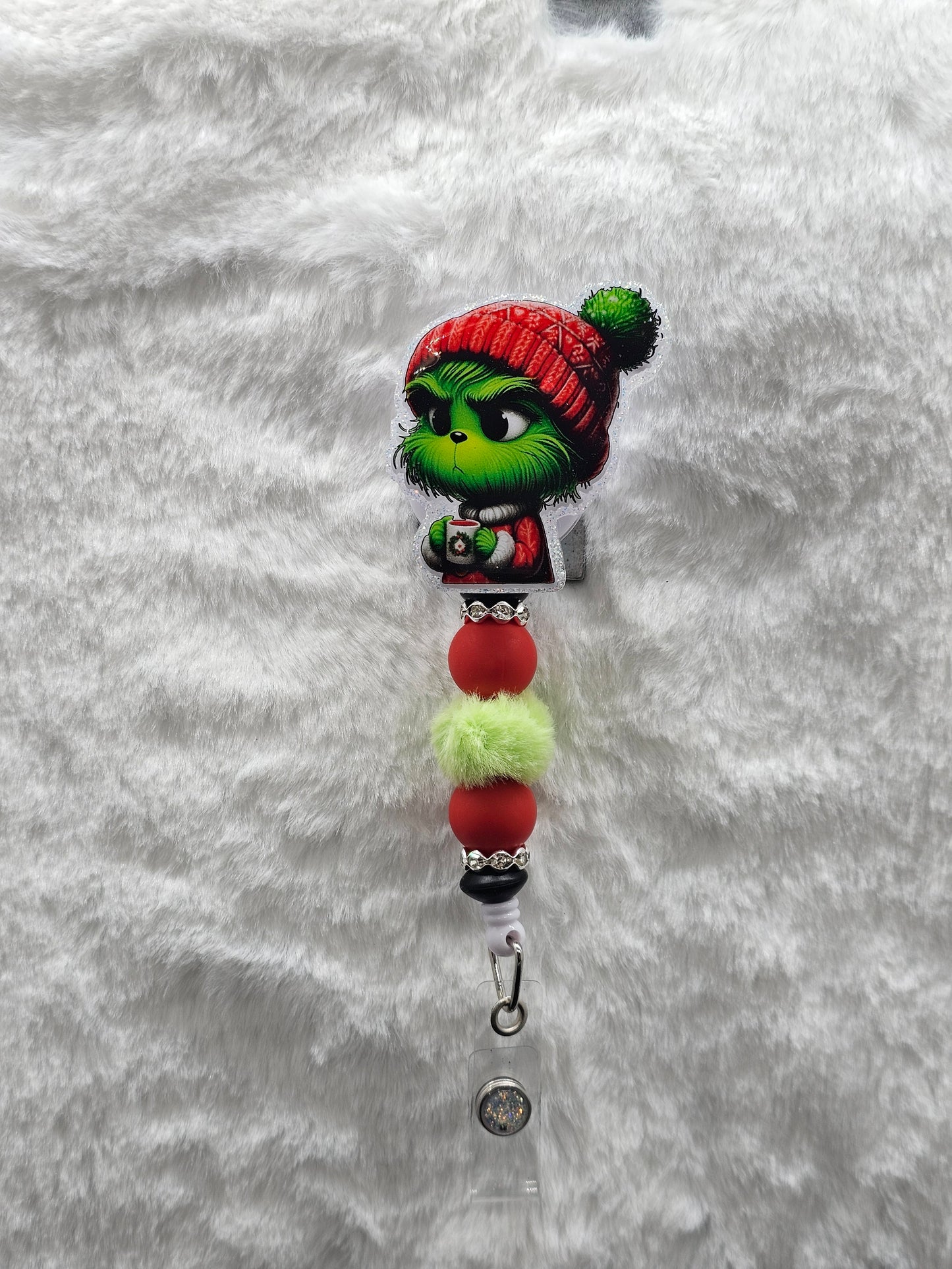 Green Furry Holiday Guy Badge Reel