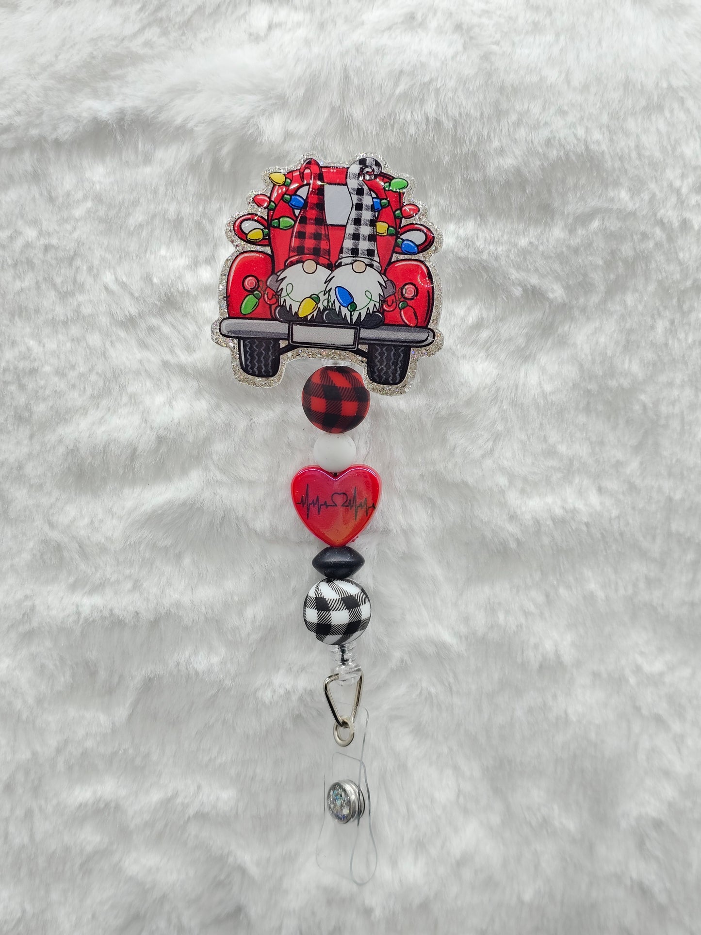 Holiday Gnomes Truck Bed Badge Reel