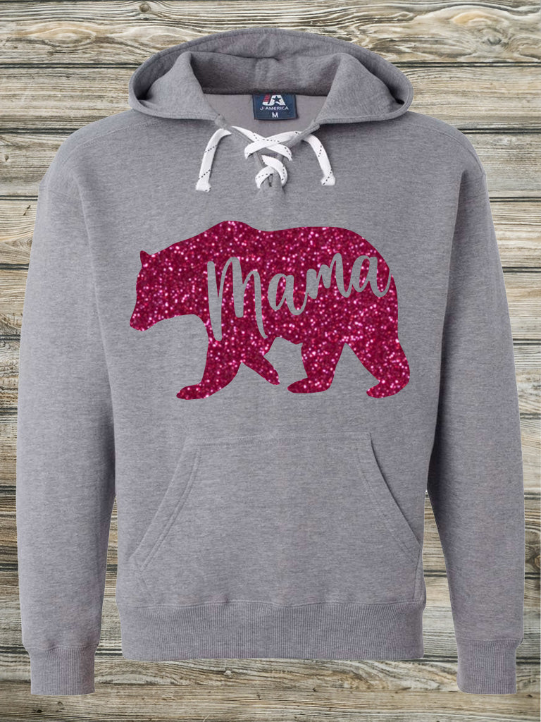 Glitter Mama Bear Hoodie
