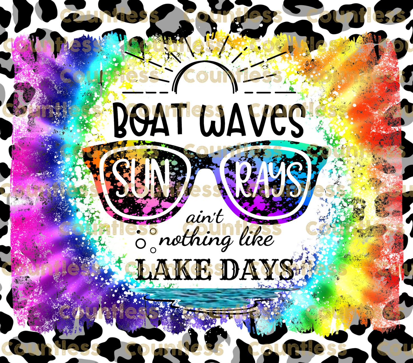 Boat Waves and Sun Rays Tumbler