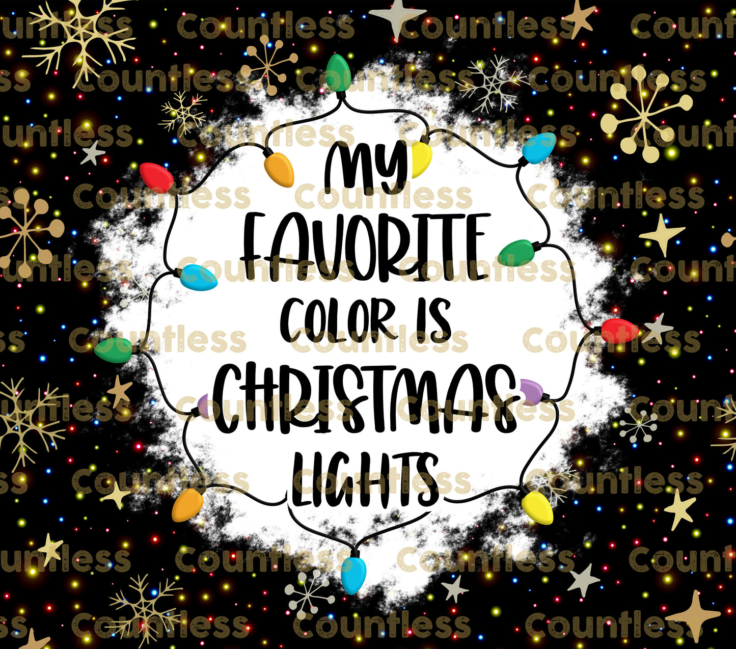 My Favorite Color Is Christmas Lights Tumbler